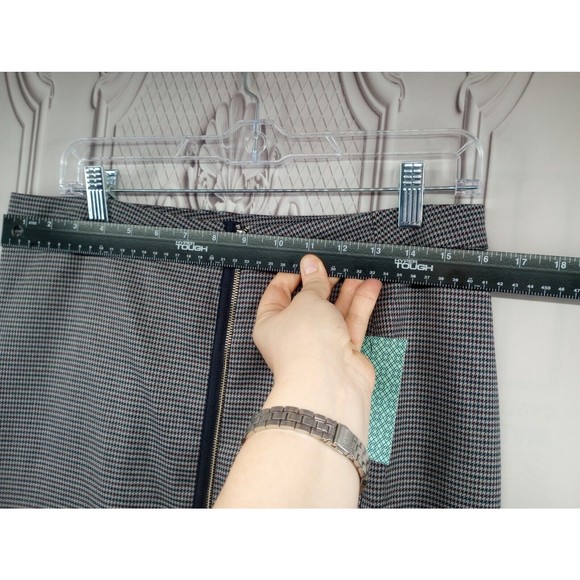 NWT Nordstrom Rack Susina Designer Mini Skirt SZ 10P Navy Indigo Plaid Full Zip - Picture 6 of 16